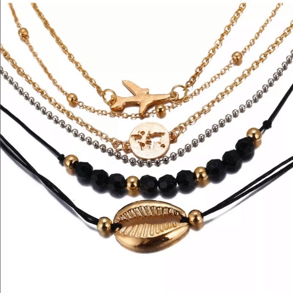 (6) PCS BOHO TRAVEL LAYERED BRACELET SET - Picture 5 of 6